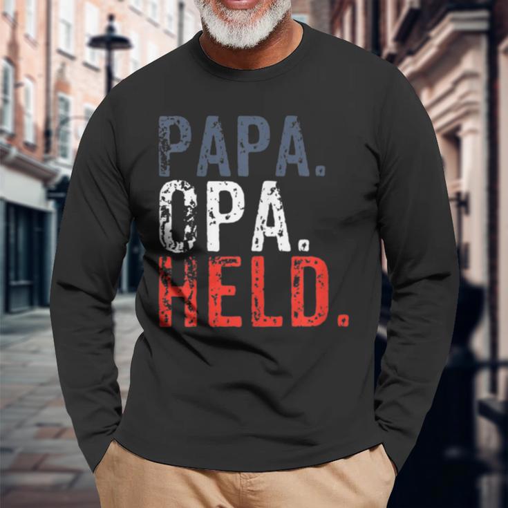 Vater Und Sohn Papa Opa Held Familie Grosseltern S Langarmshirts Geschenke für alte Männer