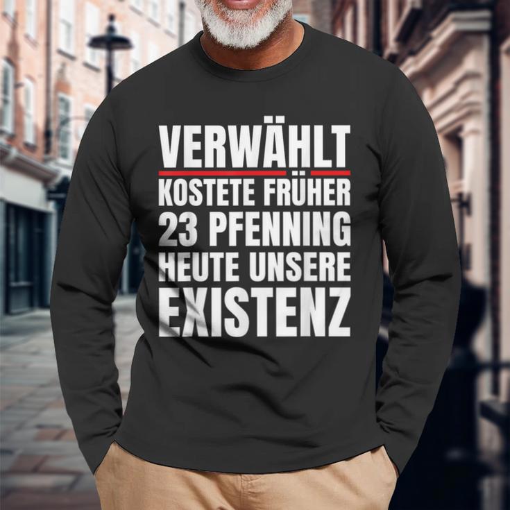 Verwählt Kostete Früher Heute Unsere Existenz Anti Ampel German Langarmshirts Geschenke für alte Männer