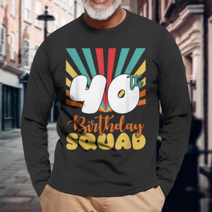 Vintage 1981 40Th Birthday Squad Im Retro-Stil 40 Jahre Alt Langarmshirts Geschenke für alte Männer