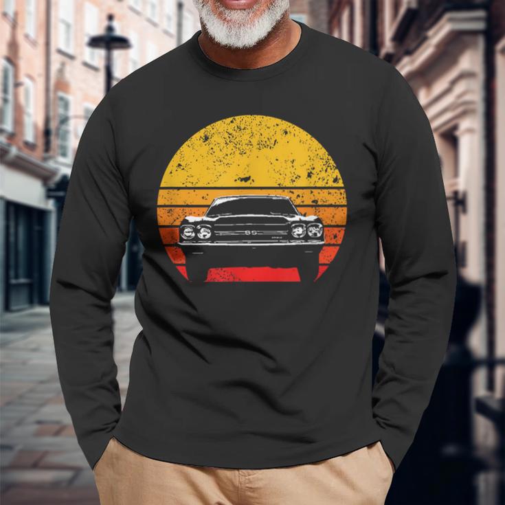 Vintage Retro Muscle Car For8 And Oldtimer Fans Langarmshirts Geschenke für alte Männer