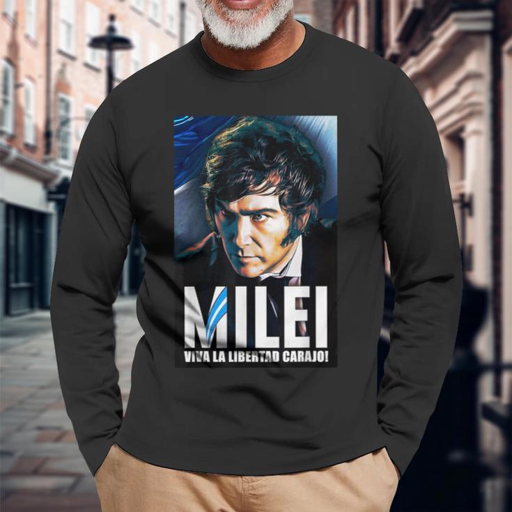 Viva La Libertad Carajo Javier Milei President 2023 Langarmshirts Geschenke für alte Männer