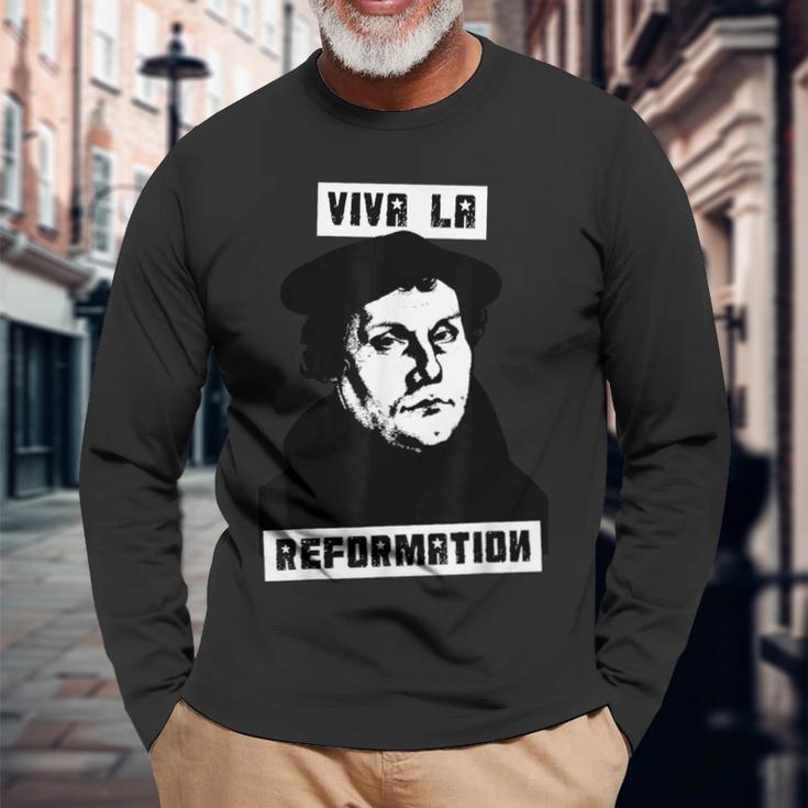 Viva La Reformation Martin Luther Reformierte Langarmshirts Geschenke für alte Männer