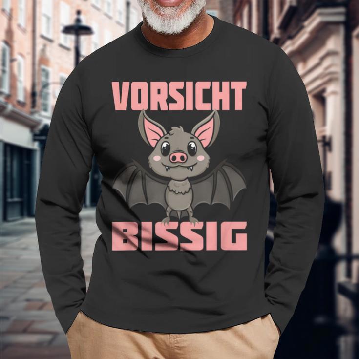 Vorsicht Bissig I Children'sampire Bat Iampire Th Langarmshirts Geschenke für alte Männer