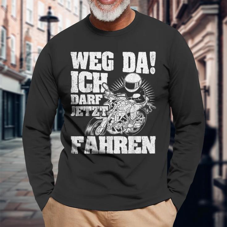 Weg Da Ich Darf Jetzt Fahrerschein Weg Da Ich Langarmshirts Geschenke für alte Männer