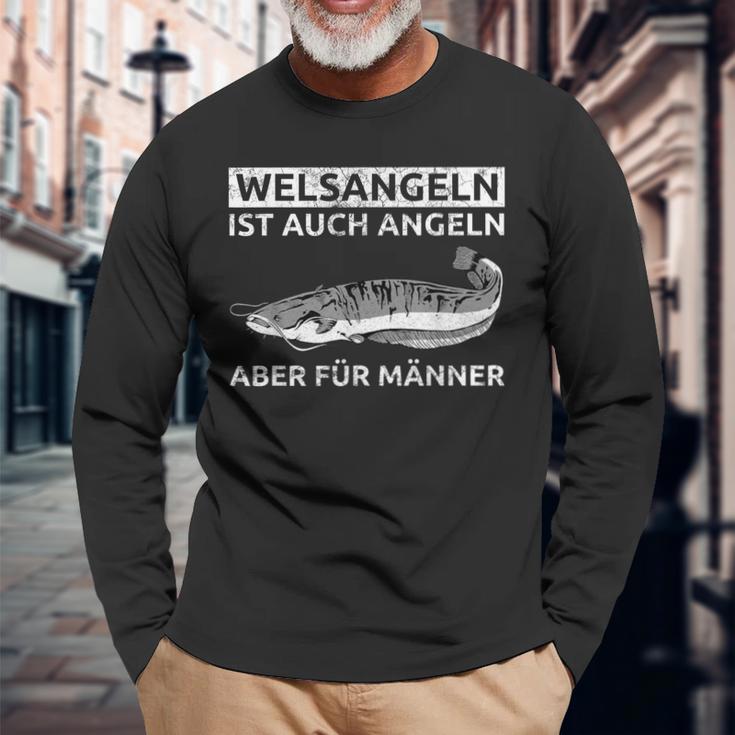 Welsangeln Ist Auch Fishing Aber Für Männer Langarmshirts Geschenke für alte Männer