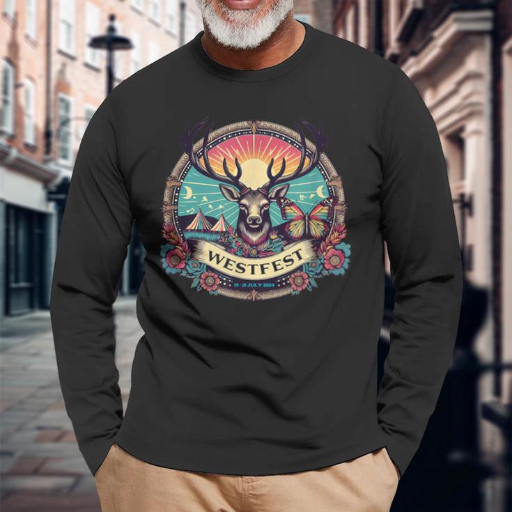 Westfest Retro Stag Langarmshirts Geschenke für alte Männer