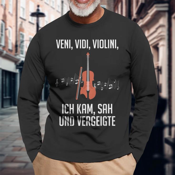 Witheniidiiolini Ich Kam Sagergeigte -Iolin Langarmshirts Geschenke für alte Männer