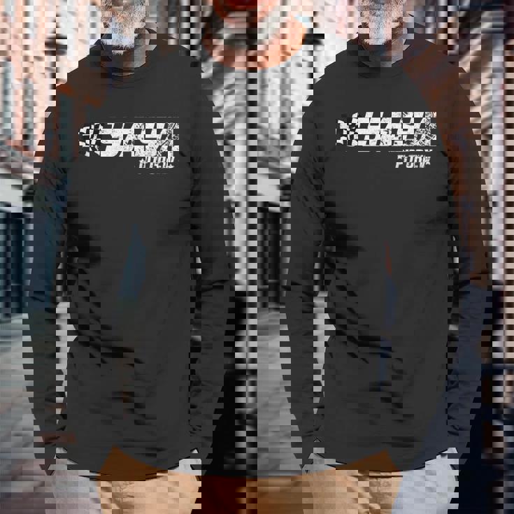 Yaya Pit Crew Race Car Birthday Family Racing Long Sleeve T-Shirt Gifts for Old Men