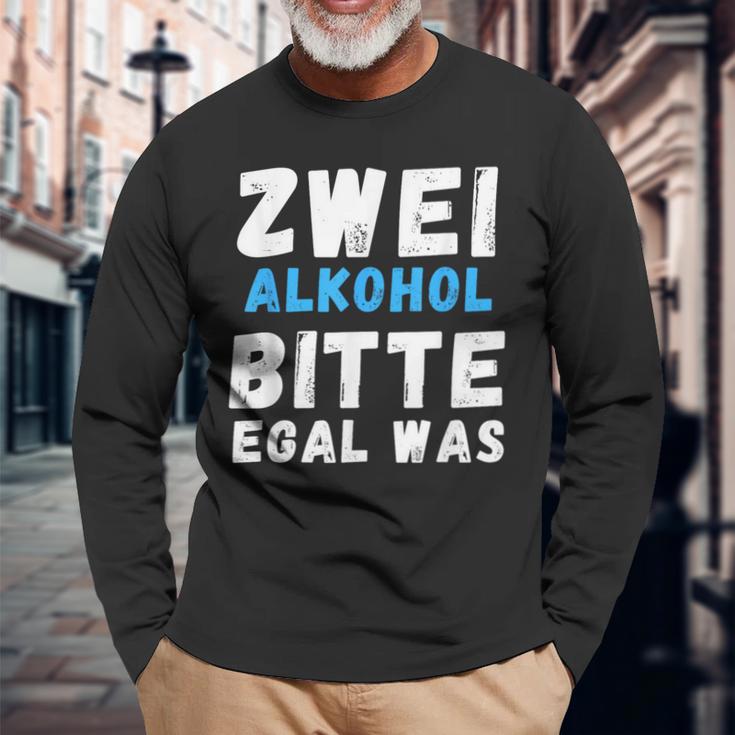 Zwei Alkoholbitte Egal Was Langarmshirts Geschenke für alte Männer