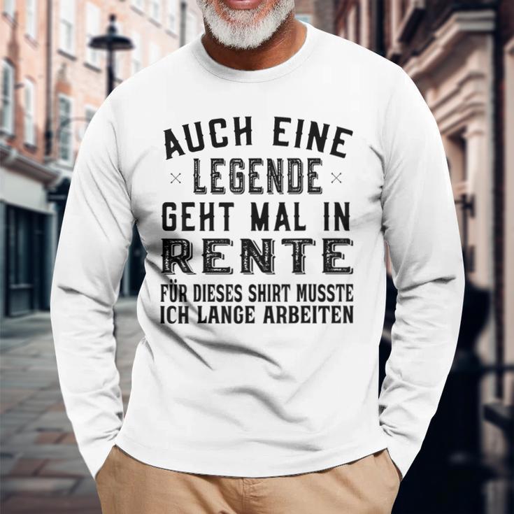 Auch Eine Legende Geht Mal In Retire Gray Langarmshirts Geschenke für alte Männer