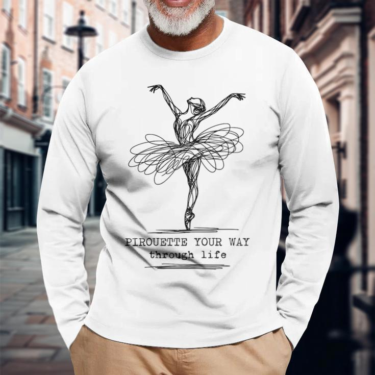 Ballet Dancer Ballerina Langarmshirts Geschenke für alte Männer