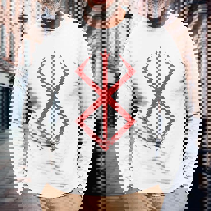 Berserk Rune Guerriero Mitologia Nordica Maledizione Berserker Maglia A Manica Maglietta a maniche lunghe Regalos para ancianos