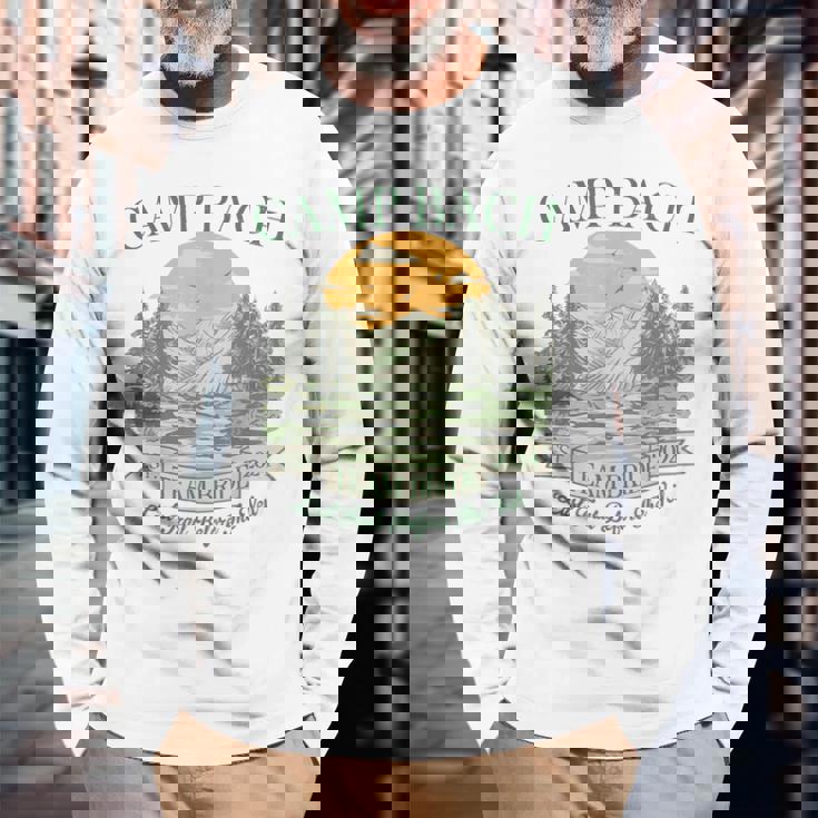 Camp Bach Team Bride Retro Camping Bachelorette Party 2024 Long Sleeve T-Shirt Gifts for Old Men