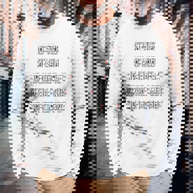 Cccp Non Studio Non Lavoro Maglia Con Maniche Raglan Maglietta a maniche lunghe Regalos para ancianos