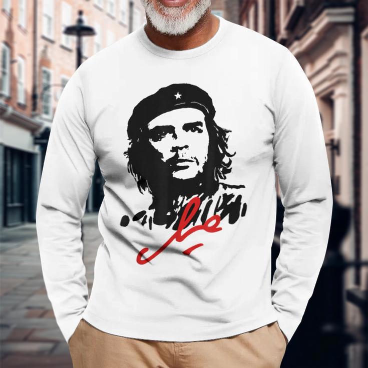 Che Guevara Cuba Rebel Signature Guerilla Icon Revolution Langarmshirts Geschenke für alte Männer