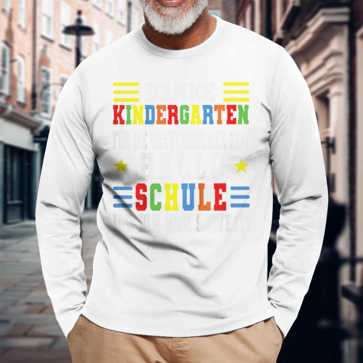 Children's Danke Kindergarten Für Die Unvergessliche Zeit Hello Schule Langarmshirts Geschenke für alte Männer