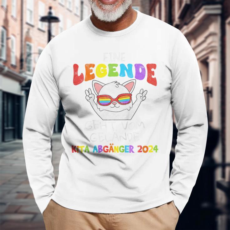 Children's Eine Legendeerlässt Das Gelände Kita Abgänger 2024 Cat Langarmshirts Geschenke für alte Männer