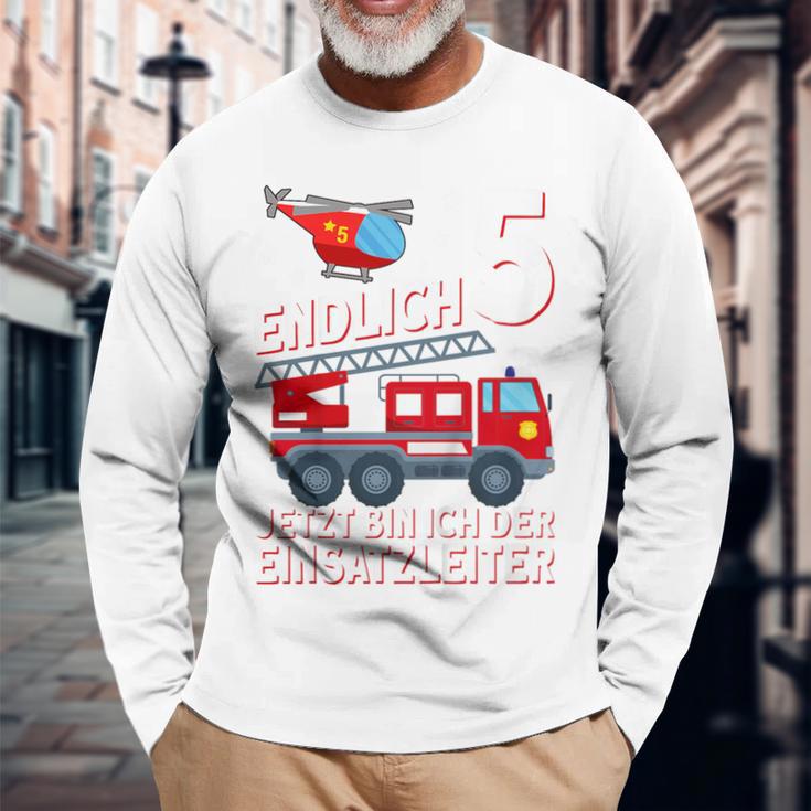 Children's Fireman Endlich 5 Jetzt Bin Ich Einsatzeiteiteiter 80 Langarmshirts Geschenke für alte Männer