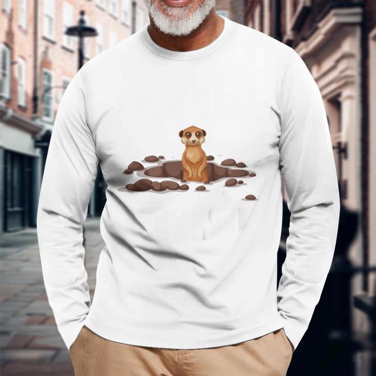 Children's First Day At School Ich Bin 1 Klasse Meerkat Langarmshirts Geschenke für alte Männer