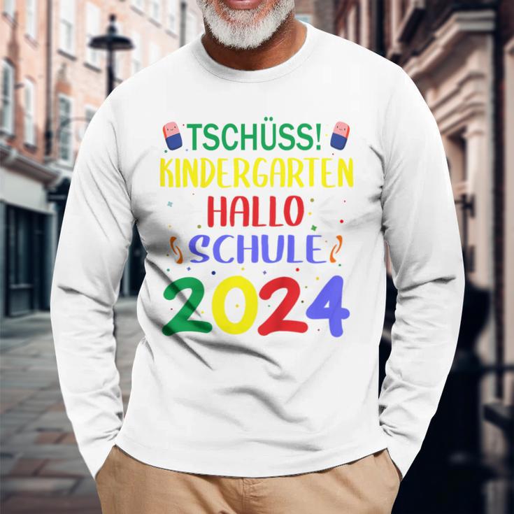 Children's First Day At School Tschüss Kindergarten Hello School 2024 Langarmshirts Geschenke für alte Männer