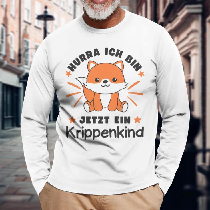 Children's With Hurra Ich Bin Jetzt Ein Krippenkind Fox Langarmshirts Geschenke für alte Männer