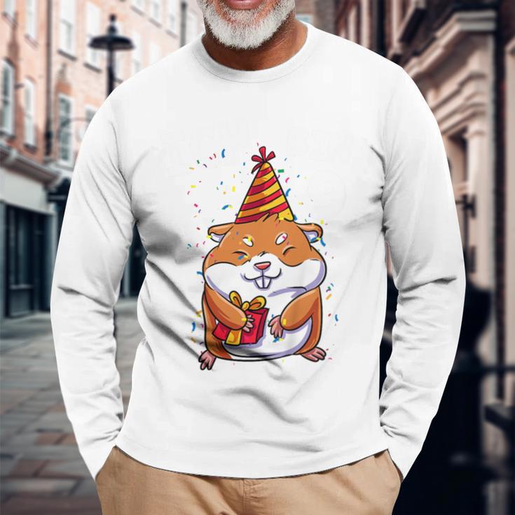 Children's 'Ich Bin 9 Jahre Hamster' 9Th Birthday Langarmshirts Geschenke für alte Männer