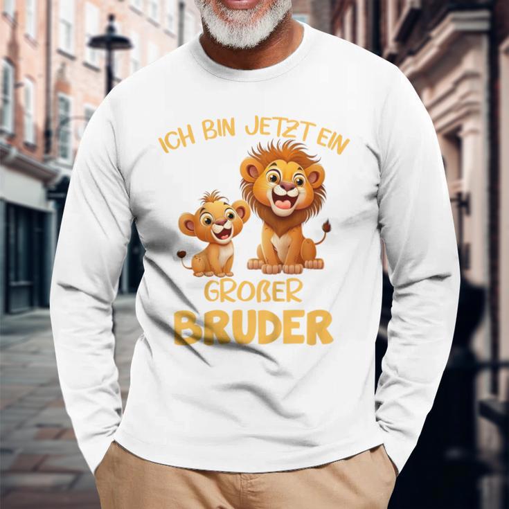 Children's Ich Bin Jetzt Ein Großer Bruder Löwen Motif Langarmshirts Geschenke für alte Männer