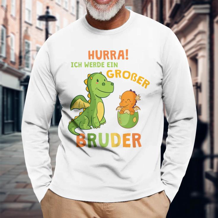 Children's Ich Werde Ein Großer Bruder Dinosaur Dino Bru Langarmshirts Geschenke für alte Männer