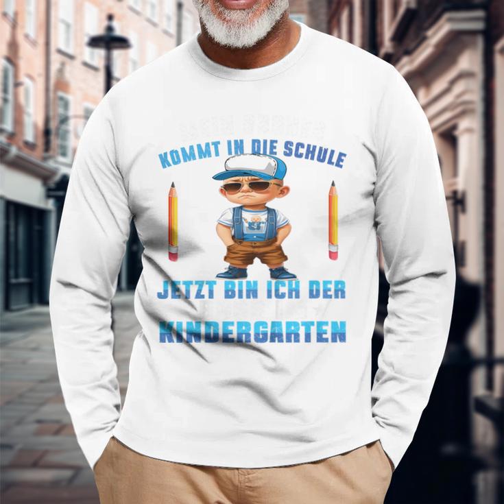 Children's Mein Bruder Kommt In Die Schule Boss Im Kindergarten Langarmshirts Geschenke für alte Männer