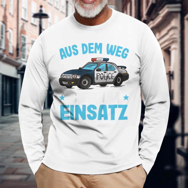 Children's Police Aus Dem Weg Bin Im Einsatz Boys Police Langarmshirts Geschenke für alte Männer