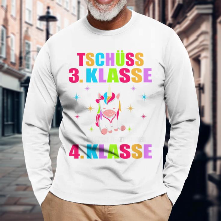 Children's Tschüss 3 Class Ich Glitzer Jetzt In 4 Class First Day At School Langarmshirts Geschenke für alte Männer