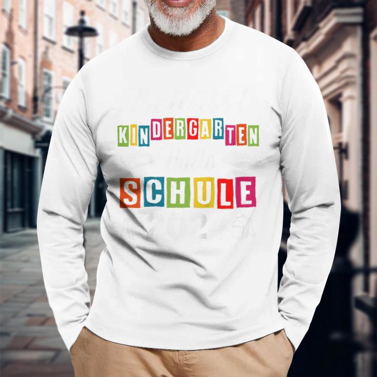 Children's Tschüss Kindergarten Hello School 2024 Langarmshirts Geschenke für alte Männer