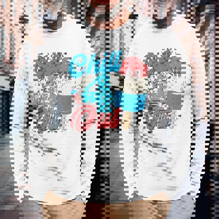 Chill The Fourth Out Popsicle 4Th Of July Boys Men Long Sleeve T-Shirt Gifts for Old Men