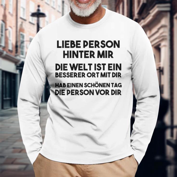 An Die Person Hinter Mir Liebe Person Hinter Mir Langarmshirts Geschenke für alte Männer