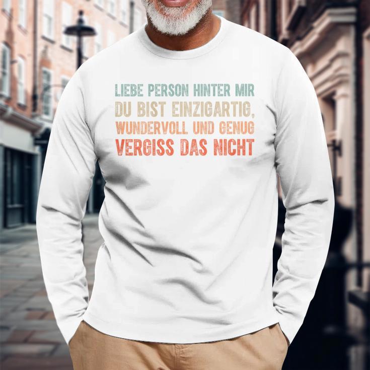 An Die Person Hinter Mir Liebe Person Hinter Mir Langarmshirts Geschenke für alte Männer