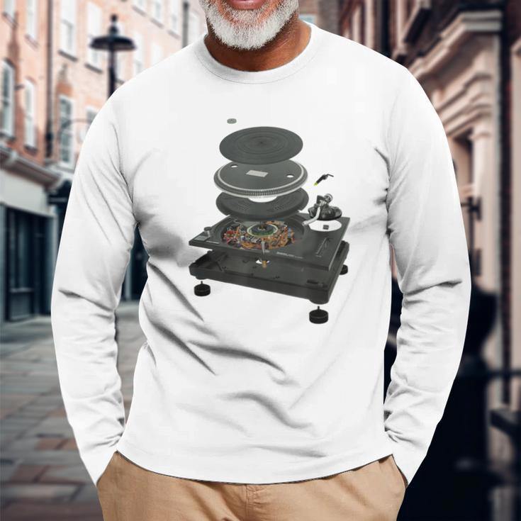 Dj Turntable 1210 Mk2 Langarmshirts Geschenke für alte Männer