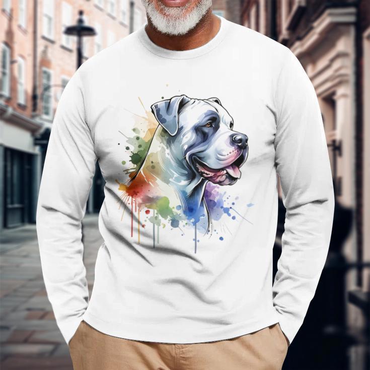 Dogo Argentino Langarmshirts Geschenke für alte Männer