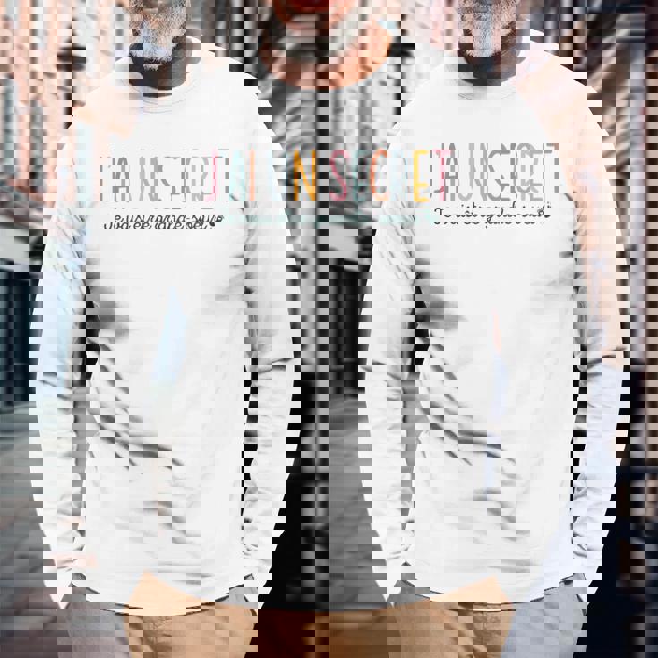 Enfant Secret Future Grande Soeur 2025 Jeais Etre Grande Soeur T-shirt à manches longues Cadeaux pour les vieillards