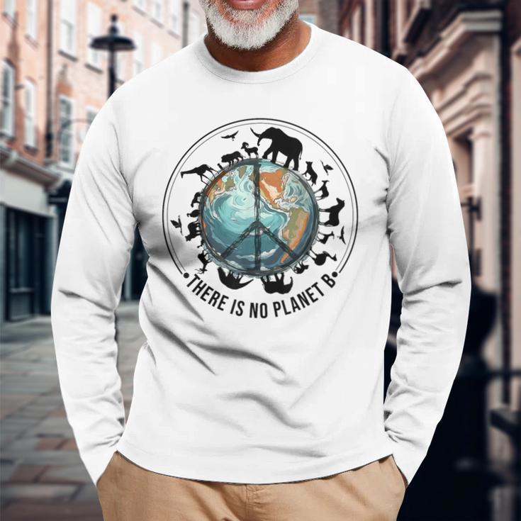 Es Gibt Keinen Planeten B Tiere Tag Der Erde Umwelt Natur A Langarmshirts Geschenke für alte Männer