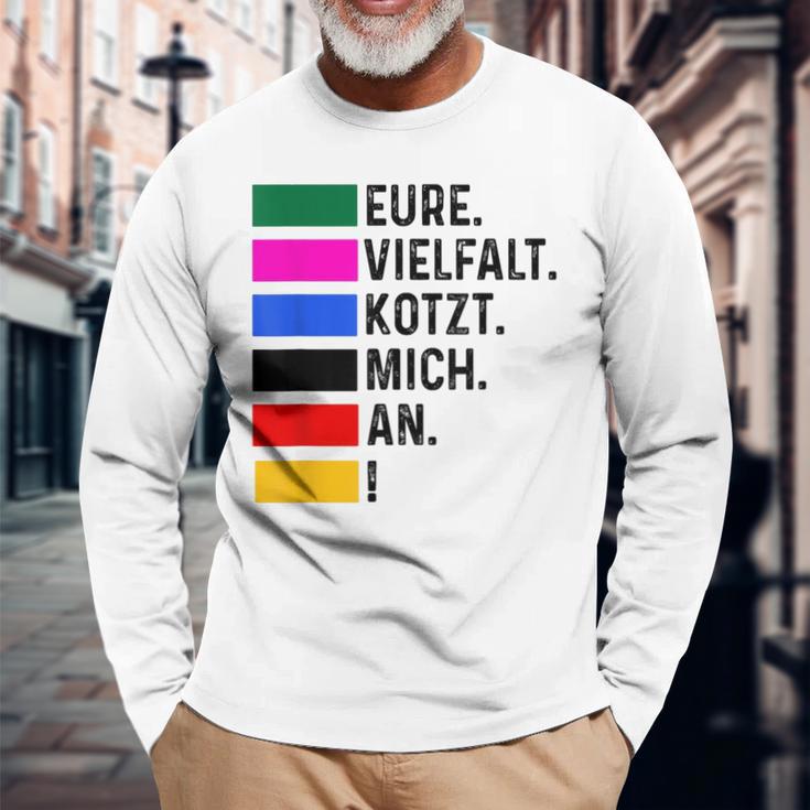 Eureielfalt Kotzt Mich An Blue Langarmshirts Geschenke für alte Männer