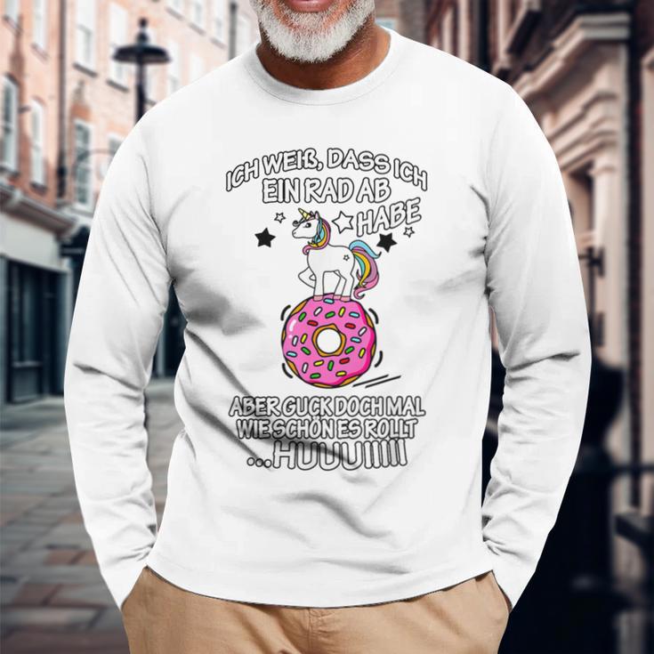 Ich Weiß Das Ich Ein Rad Ab Habe Donut I Know That Langarmshirts Geschenke für alte Männer