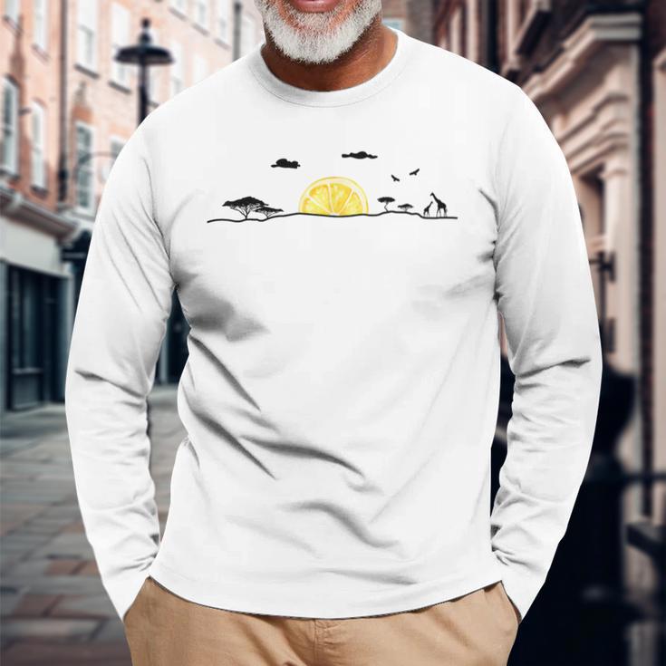 Lemon Summer Sun Sunset S Langarmshirts Geschenke für alte Männer