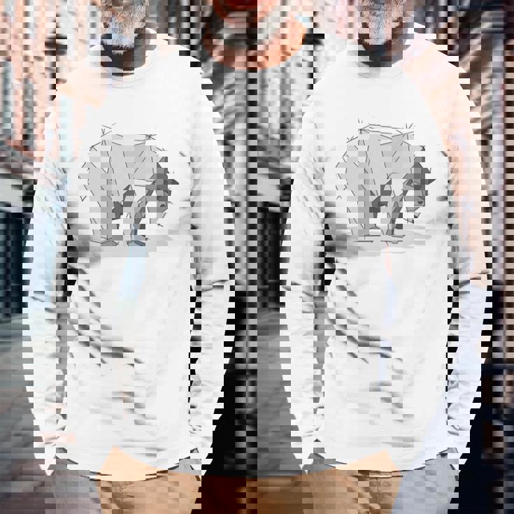 Geometrico Orso Polareettore Camicia Geometria Orso Maglietta a maniche lunghe Regalos para ancianos
