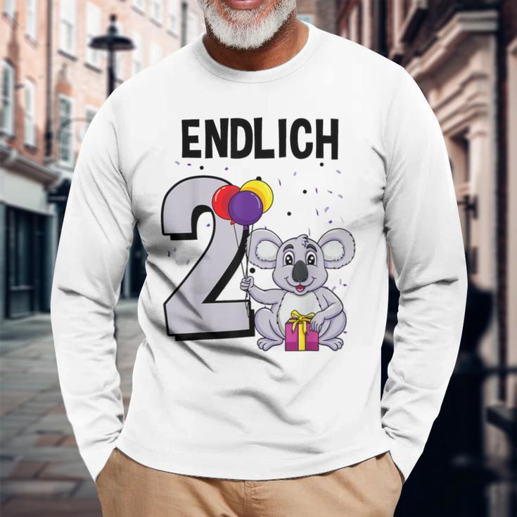 Geschenk 2 Jahre Alt Koalabär Koala Geburtstag Langarmshirts Geschenke für alte Männer