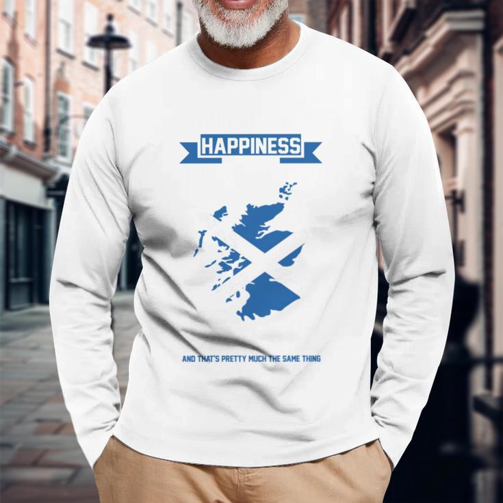 Glück Können Sie Go To Scotland Long-Sleeved Langarmshirts Geschenke für alte Männer