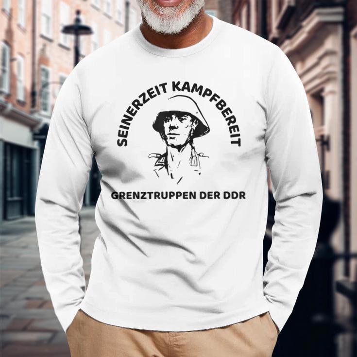 Grenztruppen Der Ddr Der Nva Seinerzeit Combat Ready Langarmshirts Geschenke für alte Männer