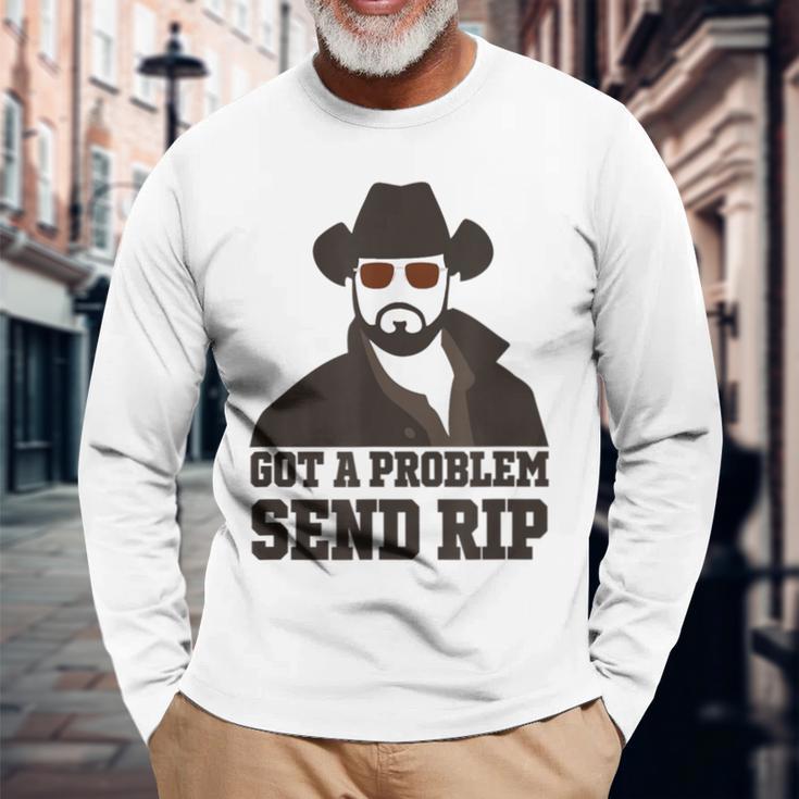 Habe Ein Problem Rip Senden Gray Langarmshirts Geschenke für alte Männer