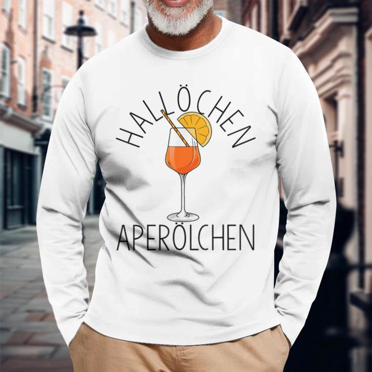 Hallöchen Aperölchen Aperölchen Aperitif Cocktail Aperitif Spritz Langarmshirts Geschenke für alte Männer