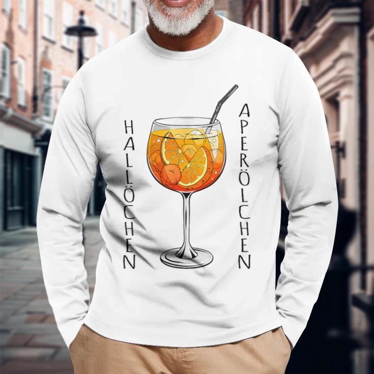 Hallöchen Aperölchen Spritz Fan Aperoliker Langarmshirts Geschenke für alte Männer