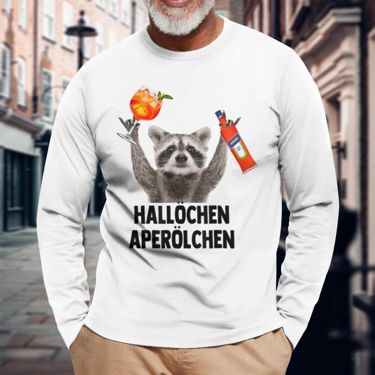 Hallochen Aperölchen X Raccoon Meme Racoon X Pedro Spritz Langarmshirts Geschenke für alte Männer